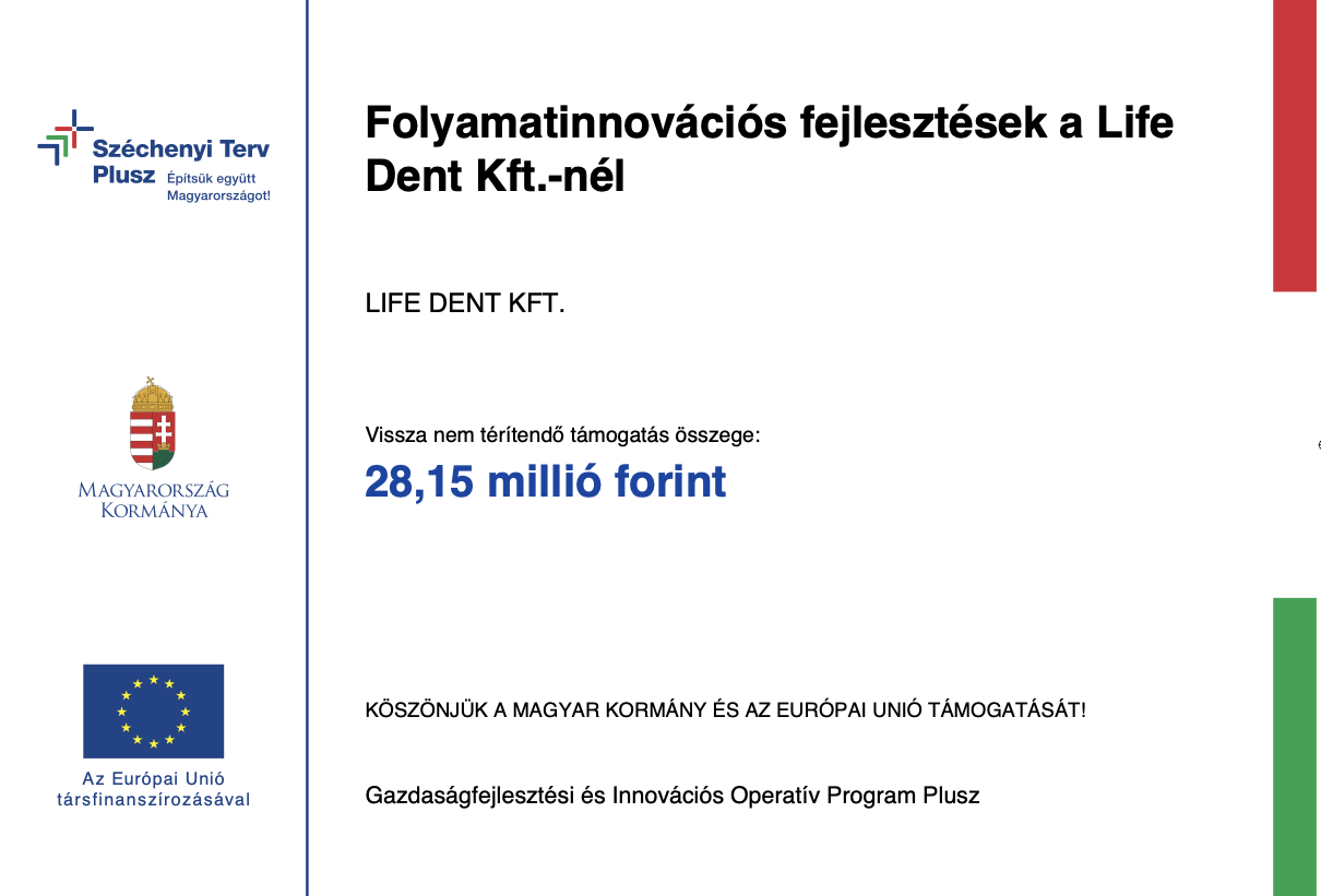 EU Támogatás - Life Dent Kft.
